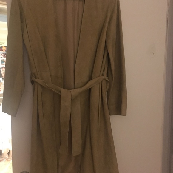 Suede Robe Coat - Picture 2 of 4